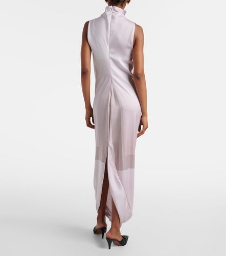 Robe longue en satin à trompe-l’œil - Jean Paul Gaultier - Modalova