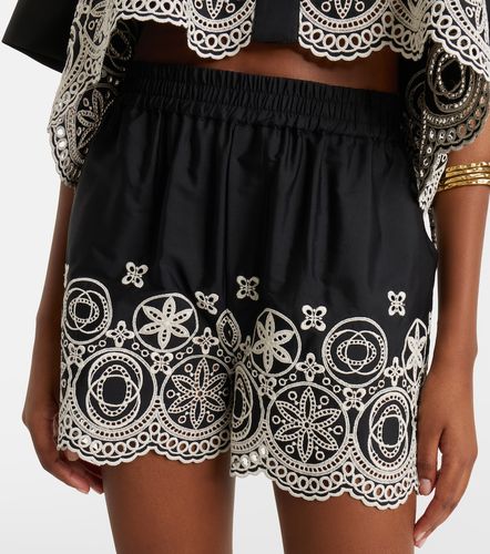 Short Pull-Up en coton à broderie - La DoubleJ - Modalova