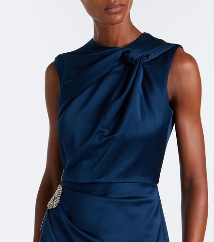 Robe longue en satin à ornements - Erdem - Modalova