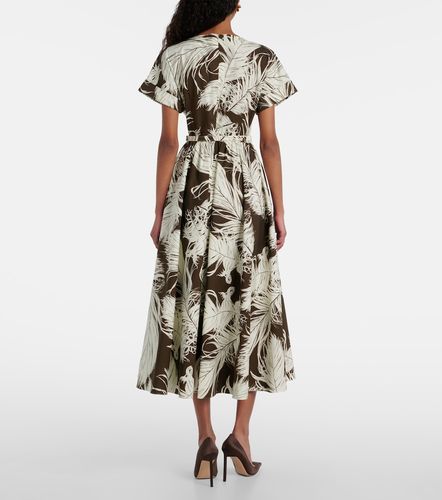 Robe midi imprimée en coton mélangé - Oscar de la Renta - Modalova