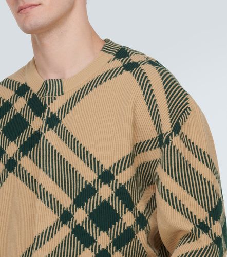 Cardigan Check en laine mélangée - Burberry - Modalova