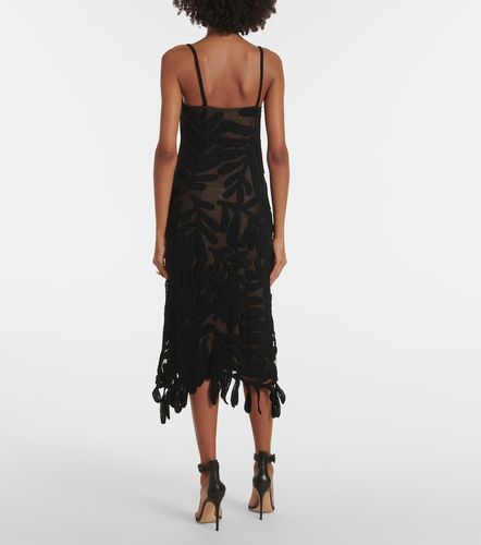 Robe midi en crochet de coton - Oscar de la Renta - Modalova