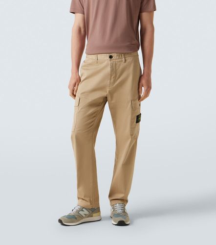 Pantalon cargo en satin de coton à logo - Stone Island - Modalova