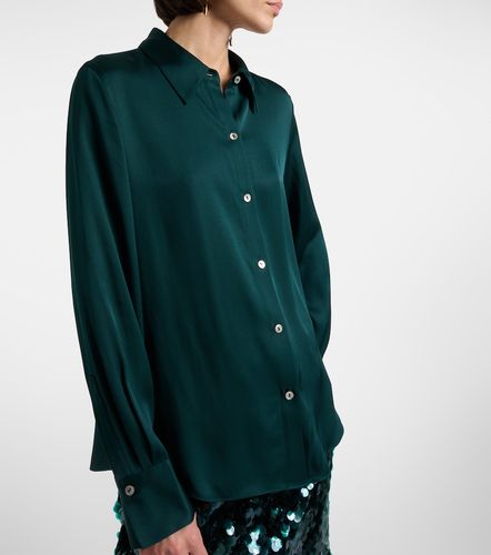 Chemise en satin de soie mélangée - Vince - Modalova