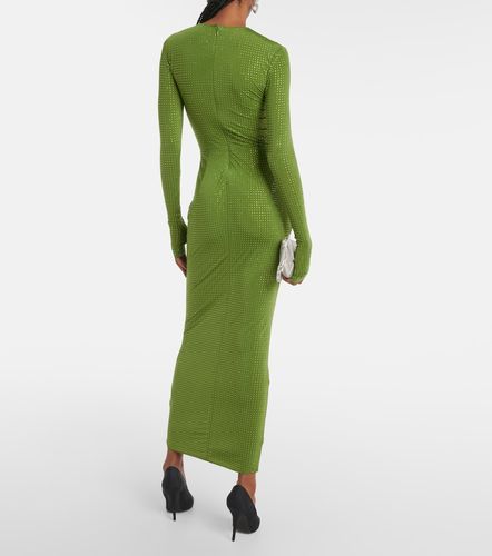 Robe longue en jersey à cristaux - Alex Perry - Modalova