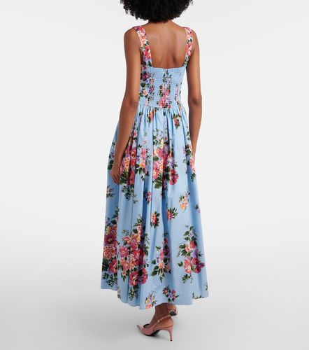 Robe longue en coton à fleurs - Dolce&Gabbana - Modalova
