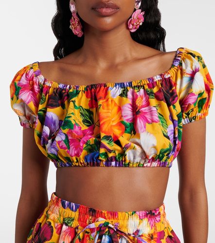 Top court en coton à fleurs - Dolce&Gabbana - Modalova