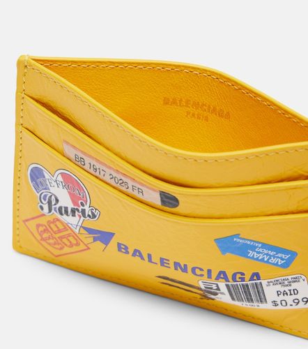 Porte-cartes en cuir imprimé logo - Balenciaga - Modalova