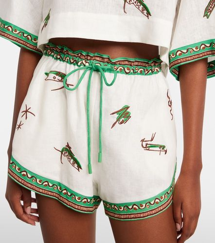 Alémais Short Wanda en lin à broderie - Alemais - Modalova