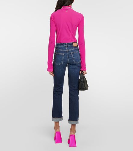 Jean slim Girlfriend à taille mi-haute - AG Jeans - Modalova