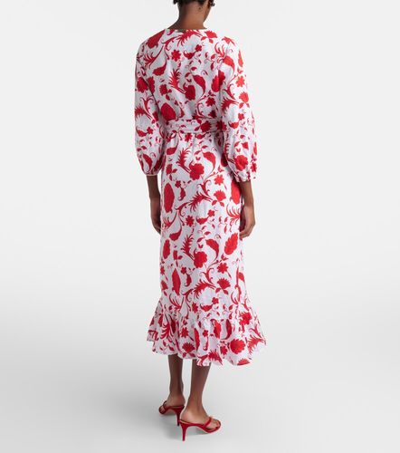 Robe midi Evia imprimée en lin - Heidi Klein - Modalova