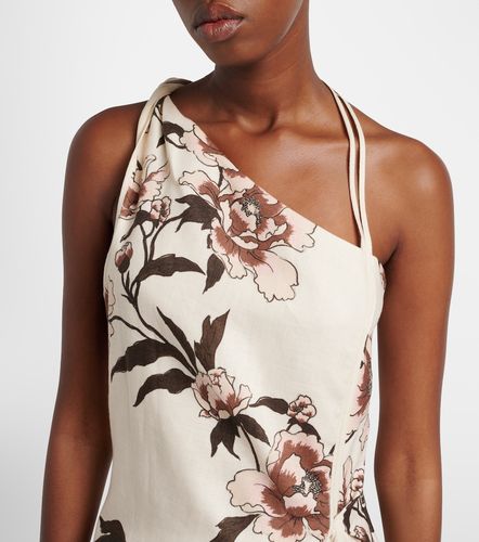 Robe asymétrique en lin à fleurs - SIR - Modalova