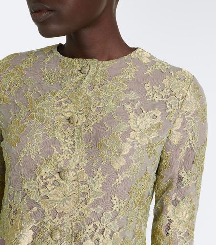 Robe en dentelle à finitions en soie - Saint Laurent - Modalova