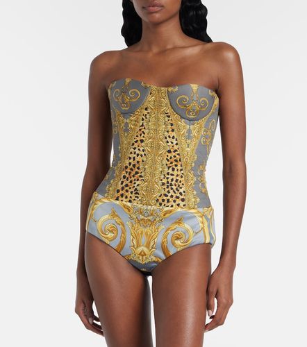 Body corset imprimé en coton - Versace - Modalova