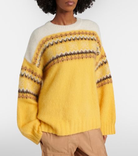 Pull intarsia en alpaga et laine mélangée - Ganni - Modalova