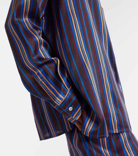 Chemise de pyjama Maya rayée en soie - Asceno - Modalova