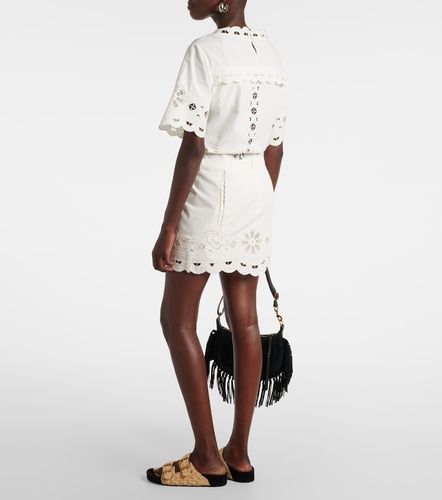 Mini-jupe Palmira en coton brodée - Isabel Marant - Modalova