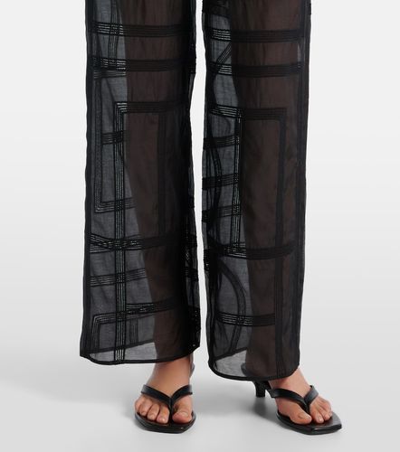Pantalon ample en coton et soie - Toteme - Modalova