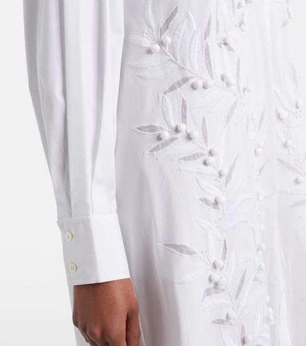 Robe longue brodée en coton mélangé - Carolina Herrera - Modalova