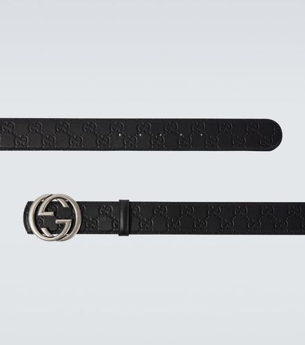 Ceinture Interlocking G réversible en cuir - Gucci - Modalova