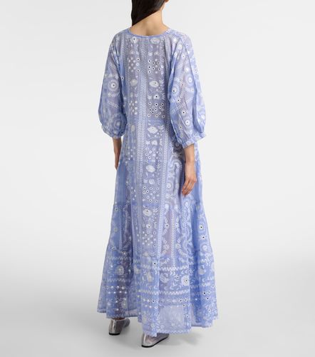Robe longue en coton à fleurs et sequins - Juliet Dunn - Modalova