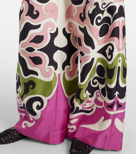 Pantalon ample imprimé en soie - La DoubleJ - Modalova