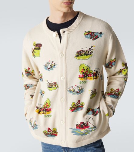 Cardigan Beaded Camp en laine et coton - Bode - Modalova