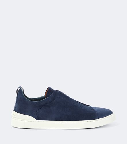 Zegna Baskets Triple Stitch en daim - Zegna - Modalova