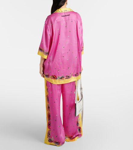 Chemise de bowling à imprimé logo - Acne Studios - Modalova