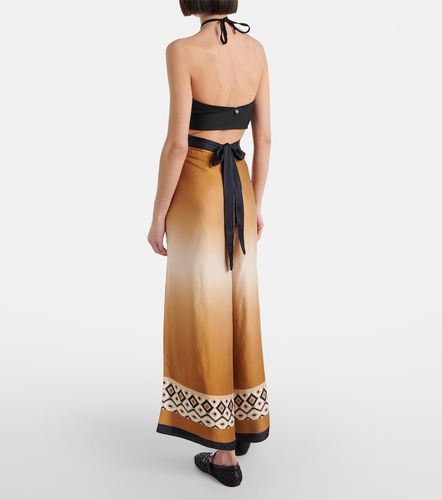 Pantalon ample raccourci imprimé en satin - Max Mara - Modalova