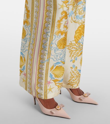 Pantalon ample Underwater Barocco en soie - Versace - Modalova