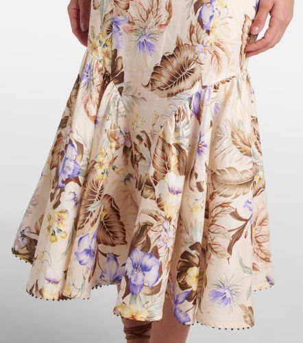 Robe midi Coco en lin à fleurs - Zimmermann - Modalova