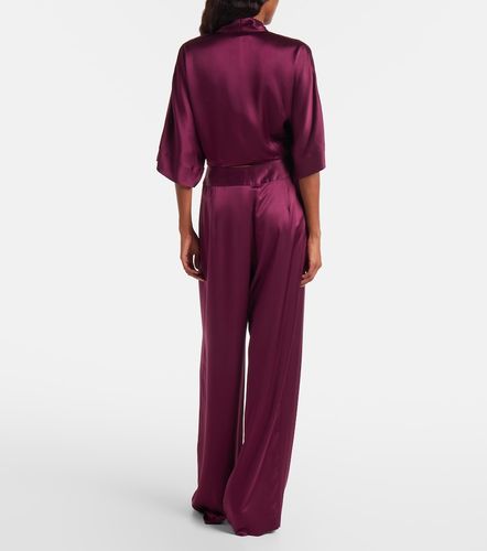 Pantalon ample à taille haute en soie - The Sei - Modalova