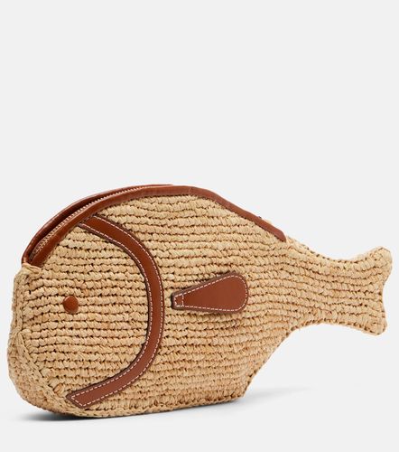 Pochette Pesce en raphia à finitions en cuir - Staud - Modalova
