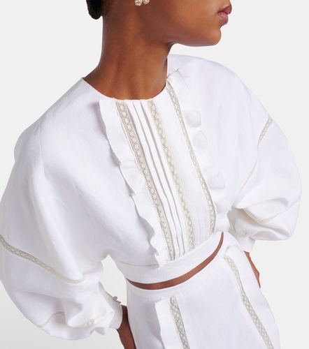 Valentino Blouse en lin à dentelle - Valentino - Modalova