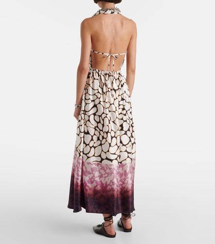 Robe longue imprimée en soie - Dries Van Noten - Modalova