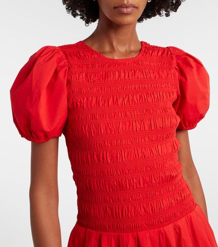 Ganni Robe midi en coton mélangé - Ganni - Modalova
