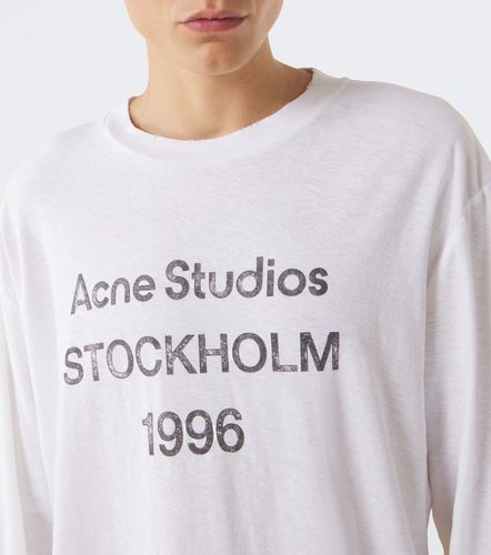 T-shirt en coton melangé à logo - Acne Studios - Modalova