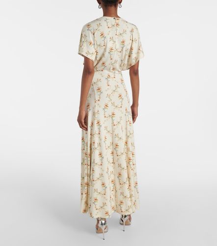 Robe midi à imprimé floral - Rabanne - Modalova