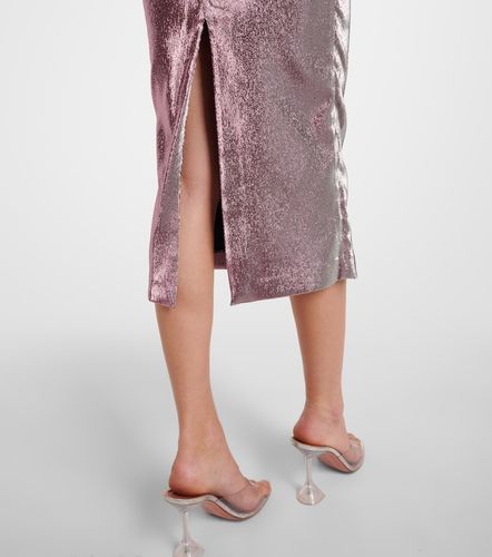 Area Robe midi en lamé à fleurs - Area - Modalova