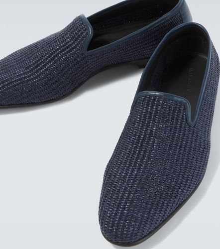 Mocassins Mario en raphia et cuir - Manolo Blahnik - Modalova