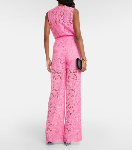 Pantalon ample taille haute en dentelle - Dolce&Gabbana - Modalova