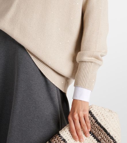 Pull en cachemire et soie à ornements - Brunello Cucinelli - Modalova