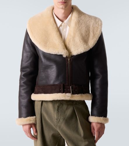 Veste en cuir et shearling - JW Anderson - Modalova