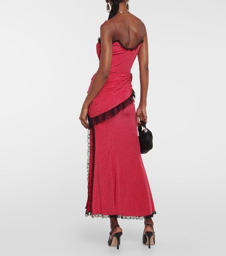 Alessandra Rich Robe longue en soie - Alessandra Rich - Modalova