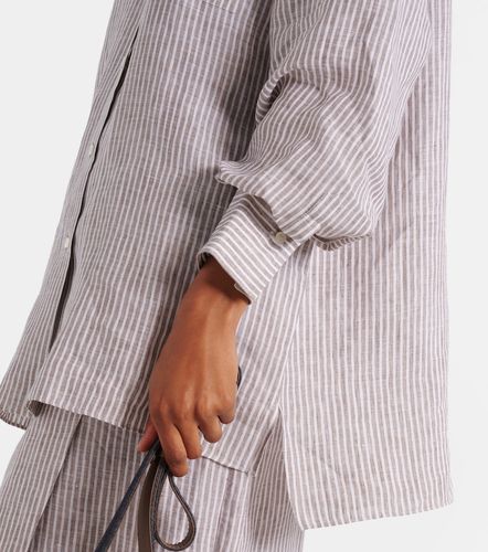 Chemise Monili rayée en lin - Brunello Cucinelli - Modalova