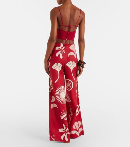 Pantalon ample Toya imprimé en lin - Cala de la Cruz - Modalova