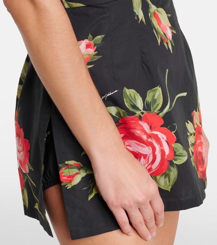 Robe en coton à fleurs - Dolce&Gabbana - Modalova