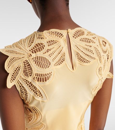 Robe midi Idra en soie à broderie - Ulla Johnson - Modalova