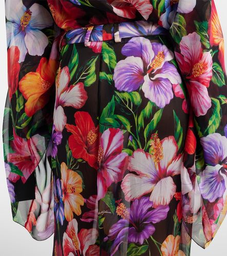 Pantalon ample en soie à fleurs - Dolce&Gabbana - Modalova